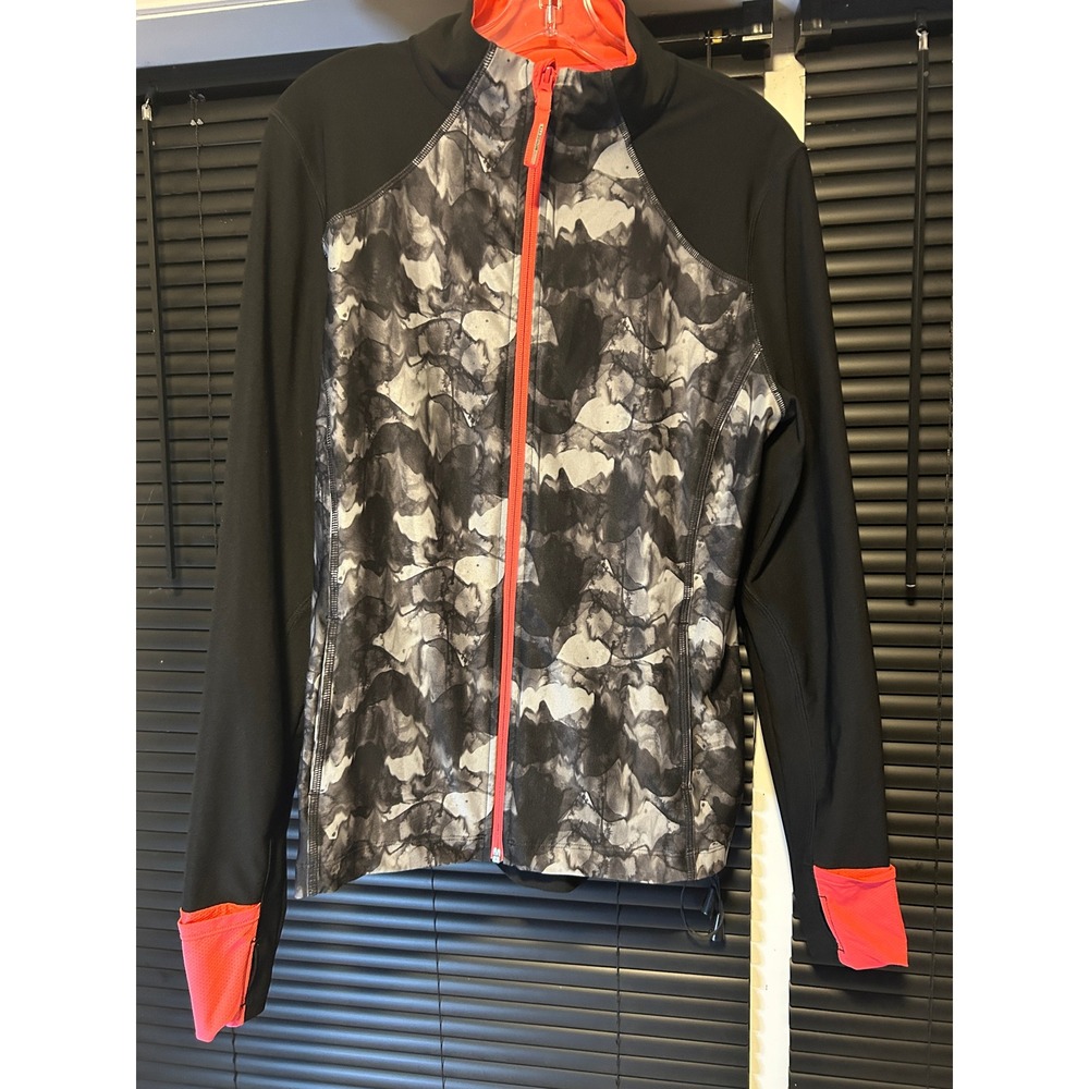 Mondetta Track Jacket Womens XL Black Grey Pink Full Zip Activewear Athleisure